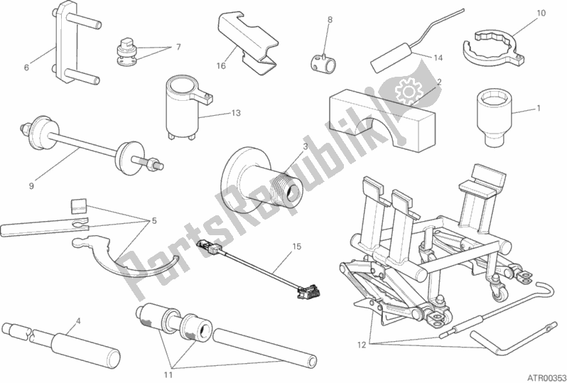 Tutte le parti per il 01b - Strumenti Di Servizio Per Officina del Ducati Multistrada 1200 S Thailand 2018